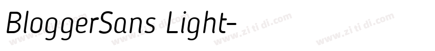 BloggerSans Light字体转换